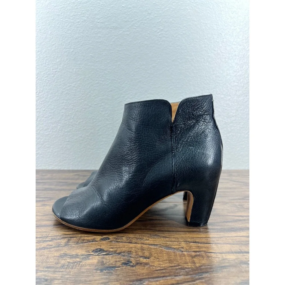 Maison Martin Margiela Women's 35.5 US 5.5 Leather Open Toe Peep Ankle Boots